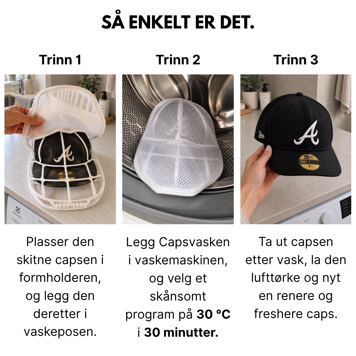 Capsvasken – (Formholder + premium vaskepose)